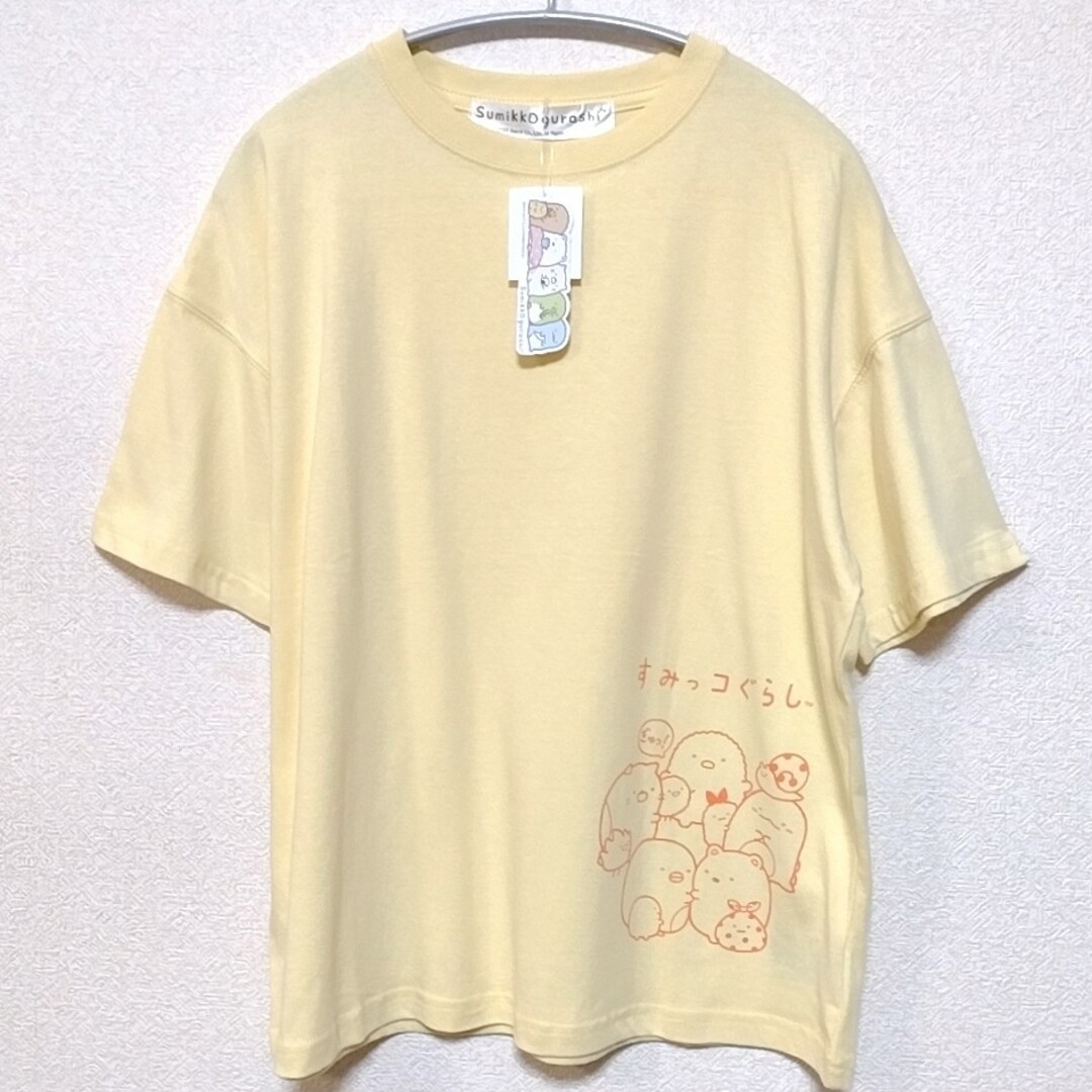 サンエックス(サンエックス)の【新品】すみっコぐらし 半袖 Tシャツ M イエロー トップス レディース レディースのトップス(Tシャツ(半袖/袖なし))の商品写真