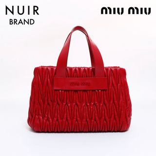 ミュウミュウ(miumiu)のミュウ ミュウ Miu Miu フルフラップ ミニマト ハンドバッグ レザー(ハンドバッグ)