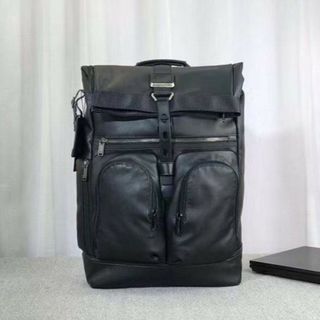 トゥミ(TUMI)のTUMI 932388 DL ALPHAメンズ リュックバックパック 黒 レザー(バッグパック/リュック)