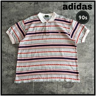 アディダス(adidas)の【C149】アディダス 80-90s デサント製 半袖ポロシャツ レアビンテージ(ポロシャツ)