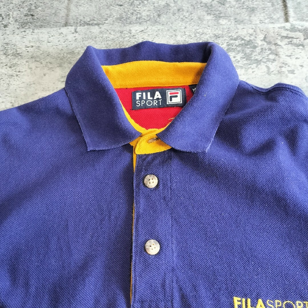 FILA(フィラ)の【C151】FILA 90s USA古着 半袖ポロシャツ 刺繍タグ ビンテージ メンズのトップス(ポロシャツ)の商品写真