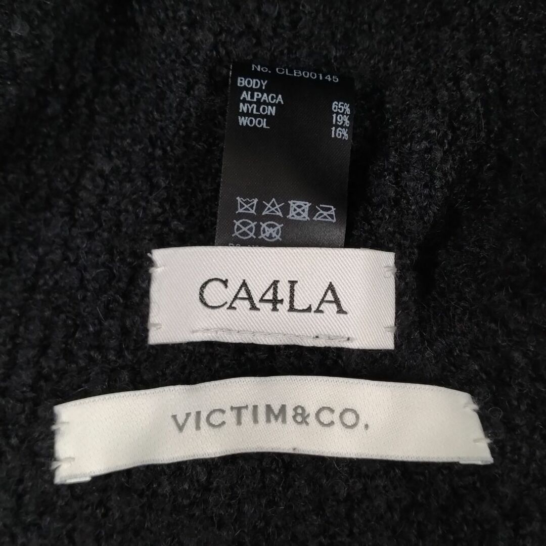 VICTIM(ヴィクティム)のVICTIM ヴィクティム × CA4LA アルパカ混 ニットキャップ ブラック 正規品 / B5217 メンズの帽子(ニット帽/ビーニー)の商品写真