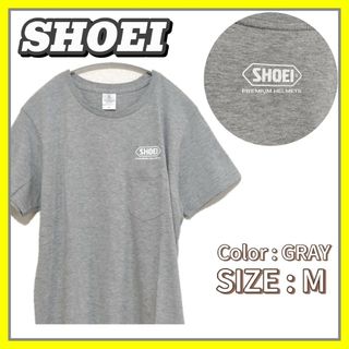 ショウエイ(SHOEI)の【新品】SHOEI ショウエイ ロゴ 半袖 Tシャツ M グレー(Tシャツ/カットソー(半袖/袖なし))