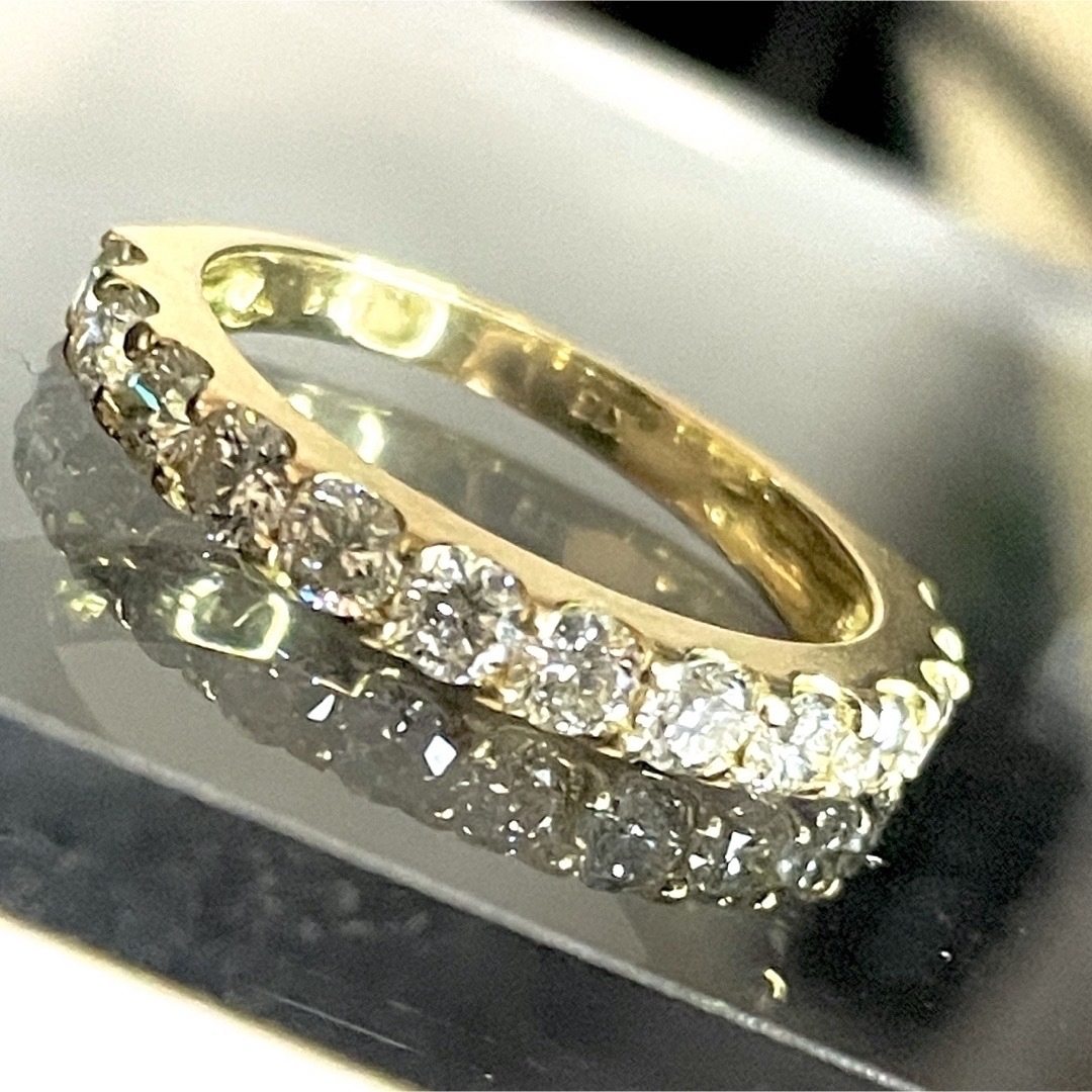 ESTELLE K18  ダイヤ ハーフエタニティ リング 1ct  鑑別書付 レディースのアクセサリー(リング(指輪))の商品写真