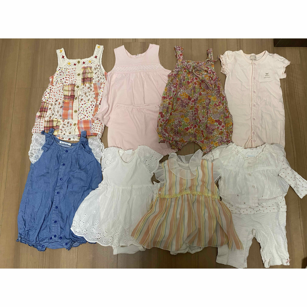 petit main(プティマイン)の【お得】⭐︎まとめ売り⭐︎ ベビー服　女の子0-1歳 キッズ/ベビー/マタニティのベビー服(~85cm)(ロンパース)の商品写真