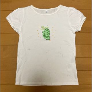 ユニクロ(UNIQLO)のTシャツ　ホワイト　マスカット　150(Tシャツ/カットソー)