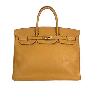 　エルメス HERMES バーキン40 □D刻印 ナチュラルサブレ ゴールド金具 フィヨルド メンズ ハンドバッグ