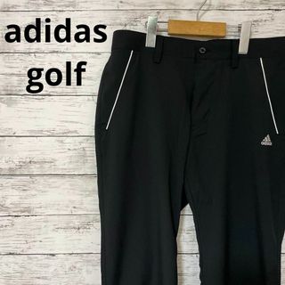 adidas - adidas golf スラックス パイピング ゴルフ カジュアル 黒