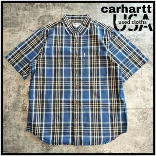 カーハート(carhartt)の【C161】カーハート USA古着 レア 半袖シャツ ナイスマルチカラー レトロ(シャツ)