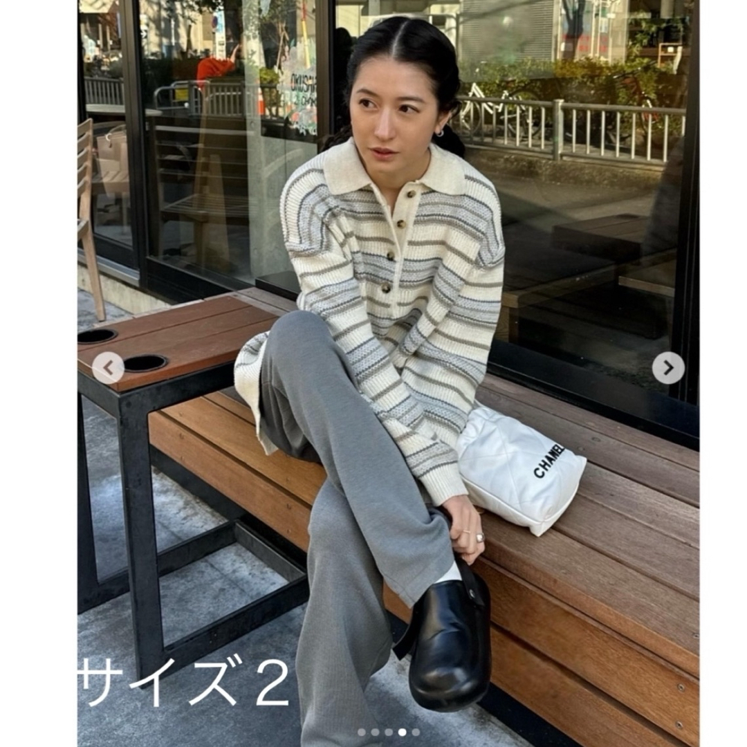 CLANE(クラネ)の新品タグ付　CLANE KNIT TUCK PANTS サイズ２ レディースのパンツ(カジュアルパンツ)の商品写真