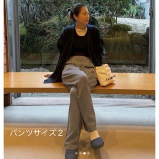 クラネ(CLANE)の新品タグ付　CLANE KNIT TUCK PANTS サイズ２(カジュアルパンツ)