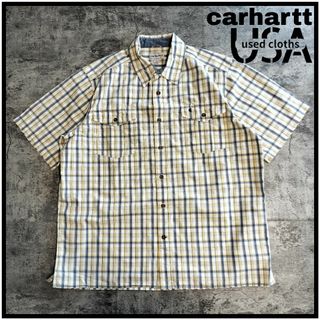 カーハート(carhartt)の【C162】カーハート USA古着 レア 半袖シャツ ナイスマルチカラー レトロ(シャツ)