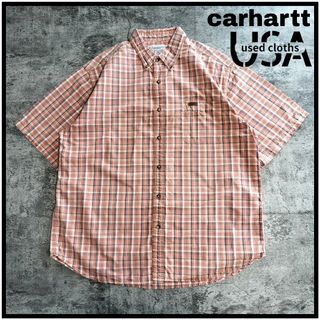 カーハート(carhartt)の【C163】カーハート USA古着 レア 半袖シャツ ビンテージ y2k レトロ(シャツ)