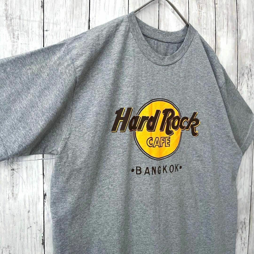 メンズ古着　HARD ROCK CAFEハードロックカフェプリントTシャツグレー メンズのトップス(Tシャツ/カットソー(半袖/袖なし))の商品写真