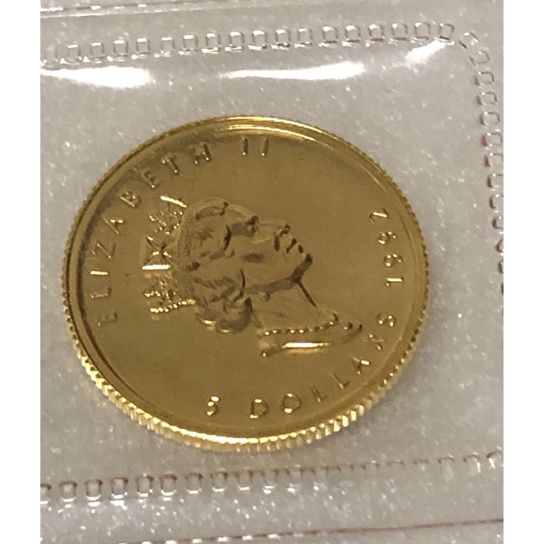 メイプルリーフ金貨1/10オンス エンタメ/ホビーの美術品/アンティーク(貨幣)の商品写真