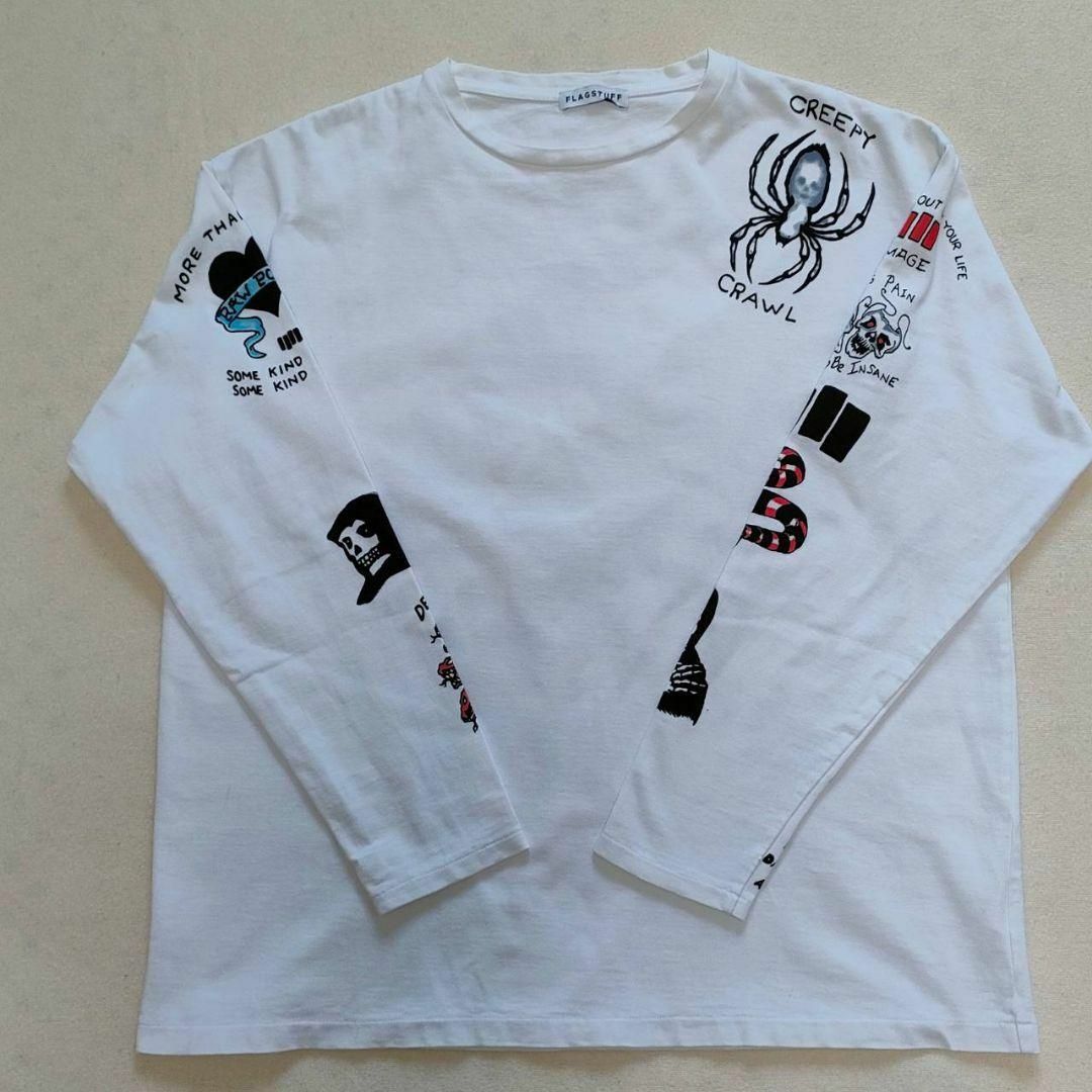 フラグスタフ　超希少！　BIG TATTOO TEE　M　ロンT　厚手 メンズのトップス(Tシャツ/カットソー(七分/長袖))の商品写真