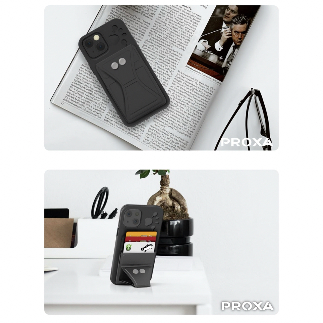 iPhone14pro max ケース　カバー　カード収納　ブラック スマホ/家電/カメラのスマホアクセサリー(iPhoneケース)の商品写真