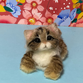 羊毛フェルト　猫(ぬいぐるみ)