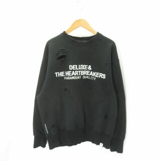  DELUXE CLOTHING 23ss BEDWIN SABOTAGE CREWNECK LIGHT BLACK 23SDBH2000 Size-L (カーディガン)