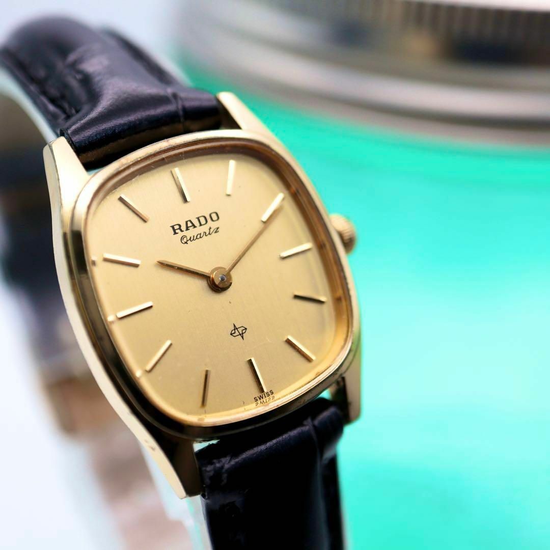 RADO(ラドー)の良品！RADO スクエア ゴールド クォーツ レディース腕時計 582 レディースのファッション小物(腕時計)の商品写真