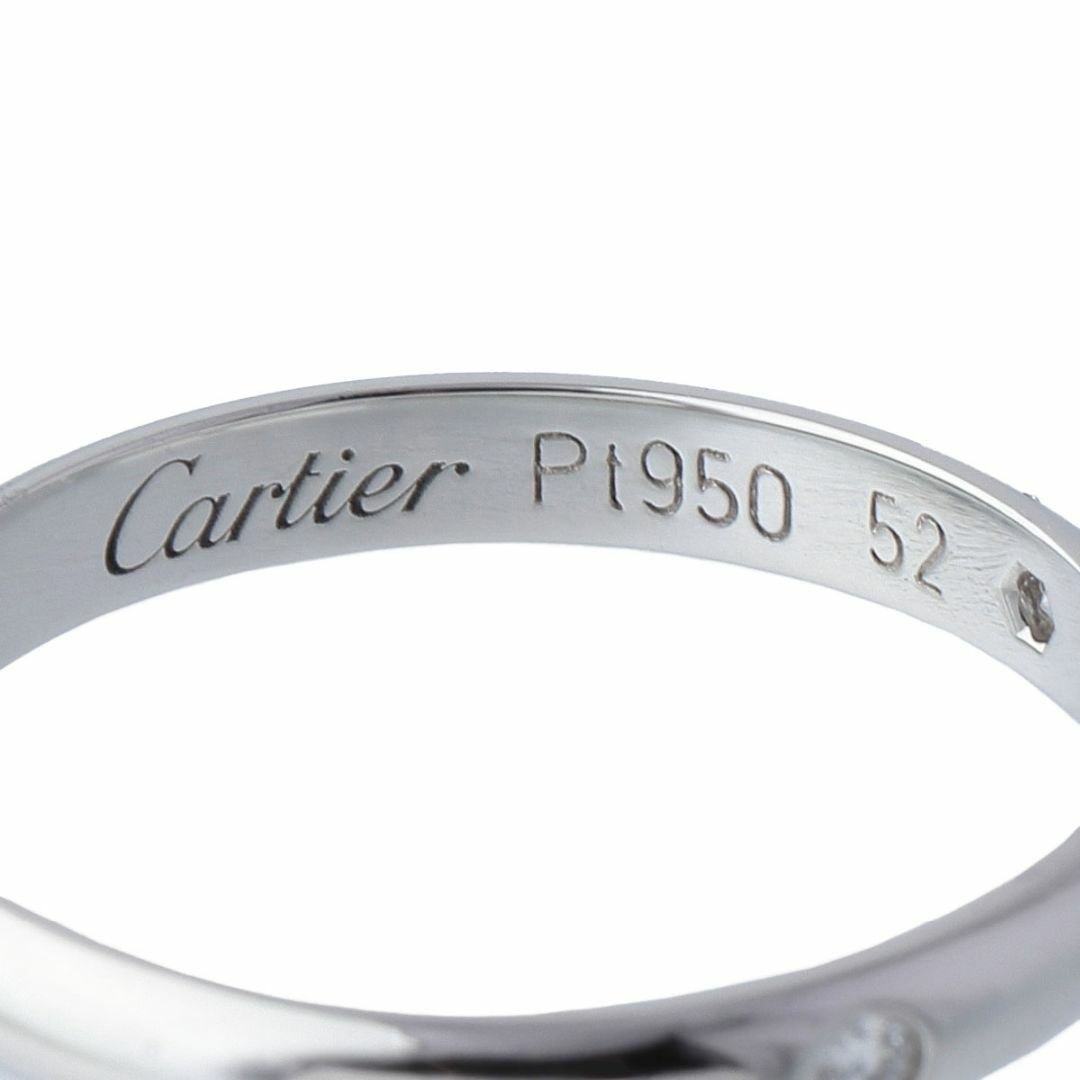 Cartier(カルティエ)のカルティエ ダイヤ リング 1895 ウェディング 3PD #52 幅2.5mm PT950 保証書(2011年) 新品仕上げ済 Cartier【16787】 レディースのアクセサリー(リング(指輪))の商品写真