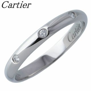 カルティエ(Cartier)のカルティエ ダイヤ リング 1895 ウェディング 3PD #52 幅2.5mm PT950 保証書(2011年) 新品仕上げ済 Cartier【16787】(リング(指輪))