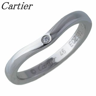 カルティエ(Cartier)のカルティエ ダイヤ リング バレリーナ ウェディング カーブ 3PD #46 幅2.1mm PT950 新品仕上げ済 Cartier【16752】(リング(指輪))