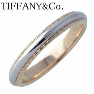 ティファニー(Tiffany & Co.)のティファニー ミルグレイン リング トゥギャザー コンビ 21.5号 PT950/AU750YG 幅3.4mm 新品仕上げ済 TIFFANY【16731】(リング(指輪))