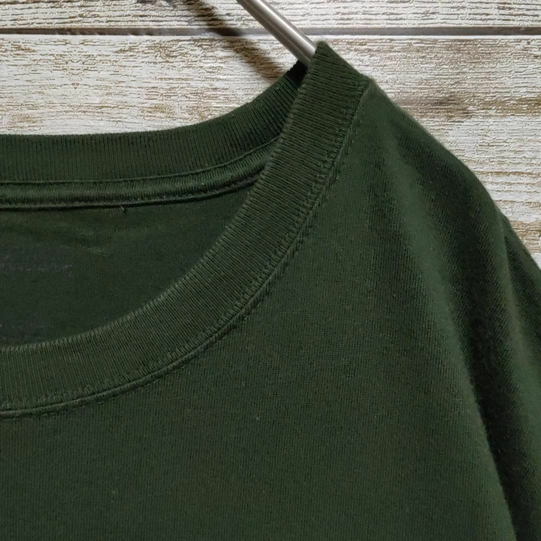 Eddie Bauer(エディーバウアー)の【612】EddieBauerエディーバウアービックロゴTシャツグリーンＸＬ古着 メンズのトップス(Tシャツ/カットソー(半袖/袖なし))の商品写真