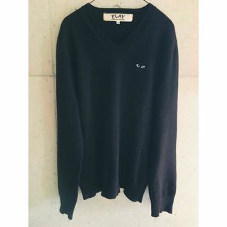 コムデギャルソン(COMME des GARCONS)の【★希少★メンズM】プレイコムデギャルソン 黒 × 黒 ハート ニット セーター(ニット/セーター)