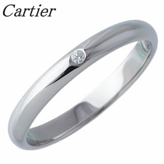 カルティエ(Cartier)のカルティエ ダイヤリング 1895 ウェディング 1PD #51 幅2.5mm PT950 新品仕上げ済 Cartier【16525】(リング(指輪))