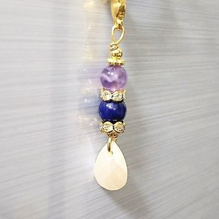 1点もの＊ハンドメイド＊心強いお守り✮*依存·悪運を絶つ!!天然石お守りチャーム(チャーム)