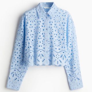 エイチアンドエム(H&M)の【新品タグ付】H&M  イギリス刺繍シャツ(シャツ/ブラウス(長袖/七分))