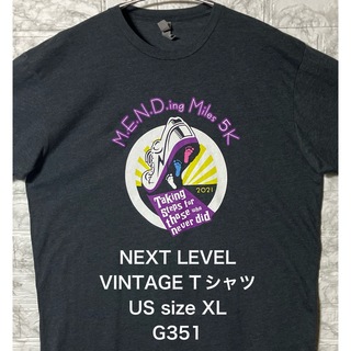 ヴィンテージ(VINTAGE)のアメリカ古着 USA NEXTLEVEL XLsize ダークグレーTシャツ(Tシャツ/カットソー(半袖/袖なし))