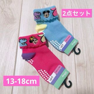 しまむら - ⏰SALE⏰　しまむら　LITTC　ミッキー　ミニー　靴下　13-18cm