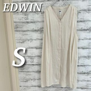 エドウィン(EDWIN)のEDWIN ノースリーブチュニックブラウス　比翼ボタン　トップス　アイボリー　S(チュニック)