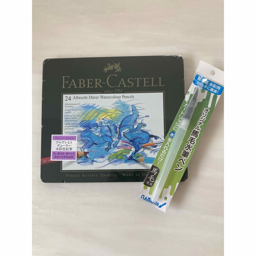 FABER-CASTELL(ファーバーカステル)のファーバーカステル　水彩色鉛筆+馬毛水筆ペン エンタメ/ホビーのアート用品(色鉛筆)の商品写真