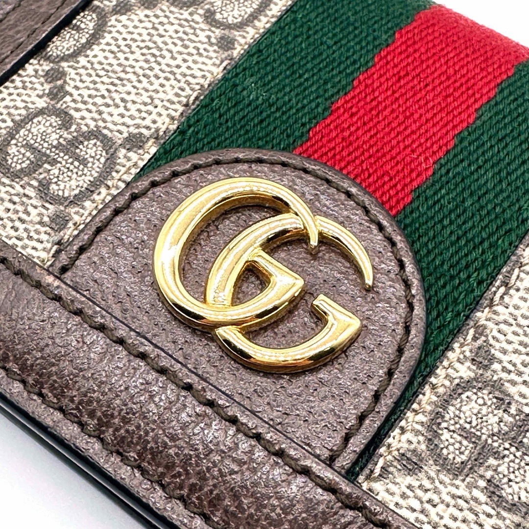 Gucci(グッチ)の【美品】GUCCI グッチ GGスプリーム オフィディア  二つ折り財布 レディースのファッション小物(財布)の商品写真