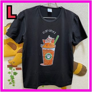 キャラクター　半袖プリント　Tシャツ　黒　Lサイズ　女性　夏服　新品　未使用品(Tシャツ(半袖/袖なし))