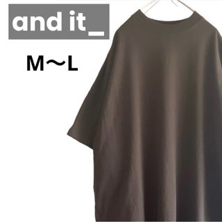 アンドイット(and it_)のand it_ ゆったりワイド半袖ロングワンピース M〜L アンドイット 古着(ロングワンピース/マキシワンピース)