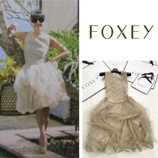 フォクシー(FOXEY)のフォクシー　エアープリマ　マガジン掲載　チュチュプリマのワンピース　フランシーヌ(ひざ丈ワンピース)