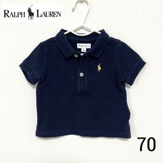 Ralph Lauren - ラルフローレン　ポロシャツ　70 ネイビー　男の子　半袖　ベビー　6M 夏服