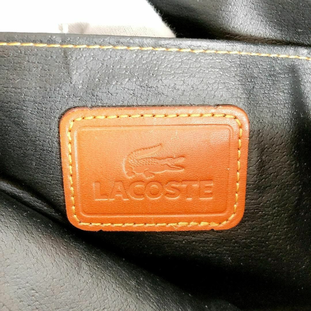 LACOSTE(ラコステ)のラコステ クラッチバッグ セカンドバッグ ブラック ブラウン レザー 小物入れ メンズのバッグ(セカンドバッグ/クラッチバッグ)の商品写真