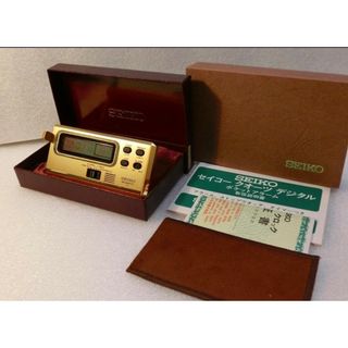 セイコー(SEIKO)の稼働OK 美品　時計　ポケットアラーム　希少　ゴールド　セイコー　昭和　レトロ㉝(その他)