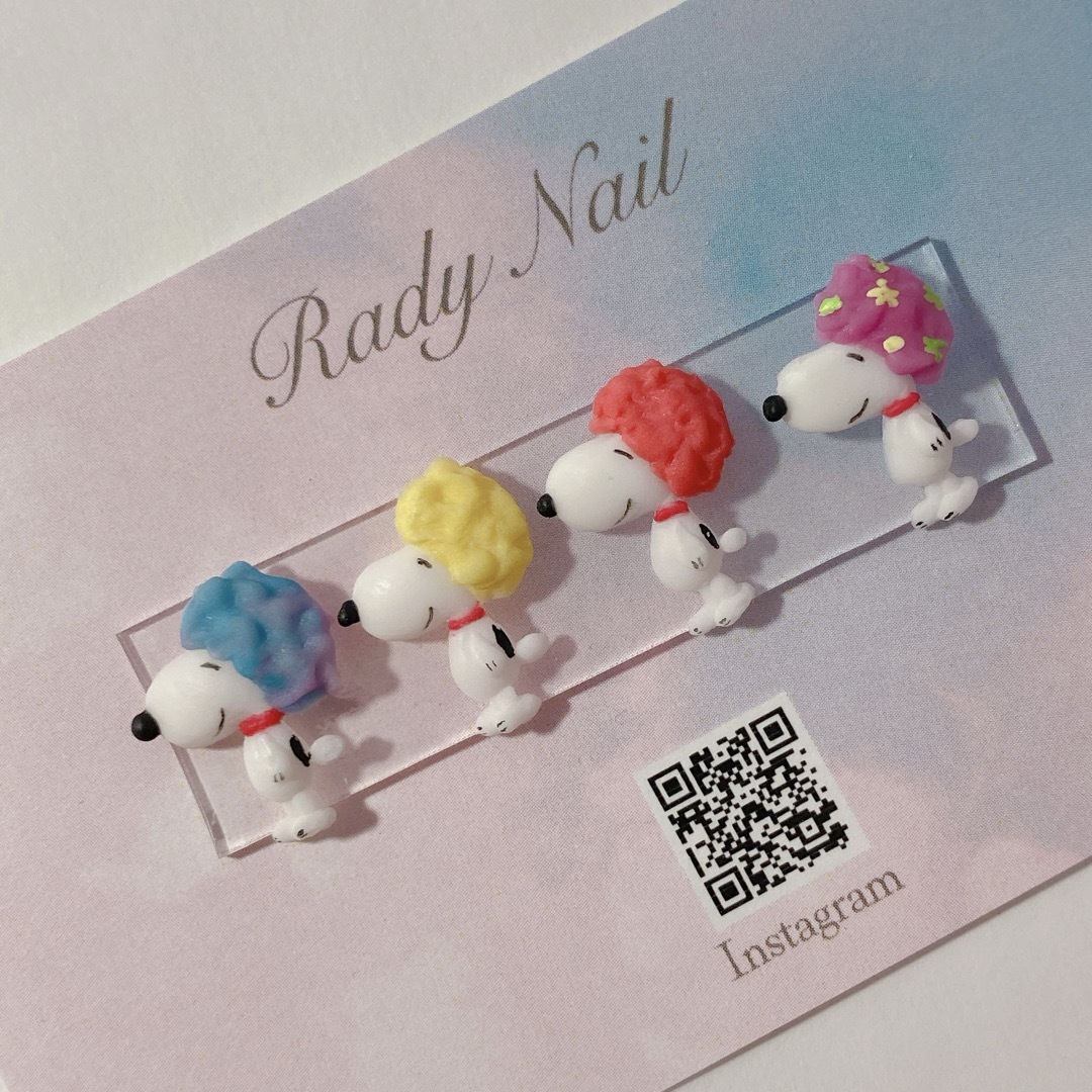 radynail アフロ　わんちゃん　犬　3D ネイルパーツ コスメ/美容のネイル(デコパーツ)の商品写真