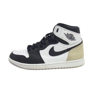 ナイキ(NIKE)のNIKE ナイキ スニーカー 555088-108 Air Jordan 1 High OG Bleached Coral AJ1 エアジョーダン ハイ ブリーチド コーラル スニーカー ブラック系 ベージュ系 26.5cm【中古】(スニーカー)