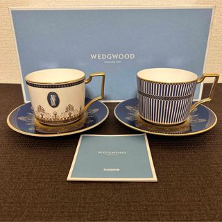 ウェッジウッド(WEDGWOOD)のウェッジウッド　アンセミオン　ブルー　カメオ　1759シェイプ　カップ&ソーサー(グラス/カップ)