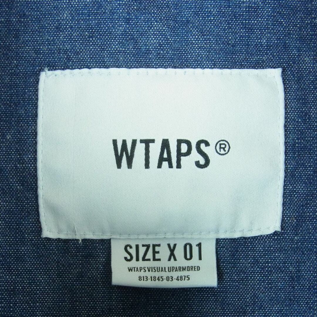 W)taps(ダブルタップス)のWTAPS ダブルタップス 191GWDT-SHM01 CELL CHAMBRAY デニム シャツ 長袖 インディゴブルー系 01【中古】 メンズのトップス(シャツ)の商品写真