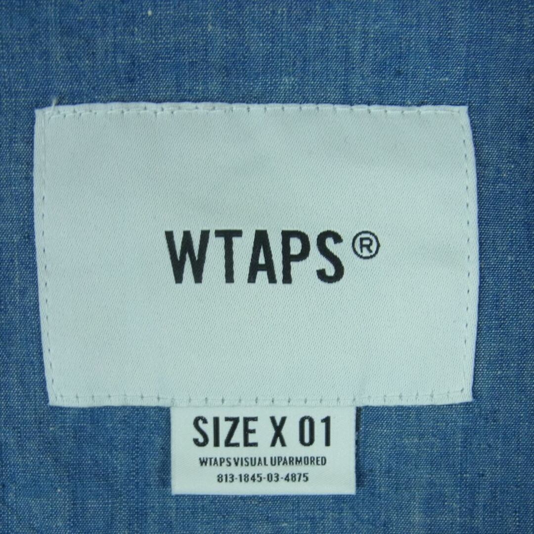 W)taps(ダブルタップス)のWTAPS ダブルタップス 181BRDT-SHM02 CELL LS SHIRT セル ロングスリーブ 長袖 シャツ インディゴブルー系 01【美品】【中古】 メンズのトップス(シャツ)の商品写真