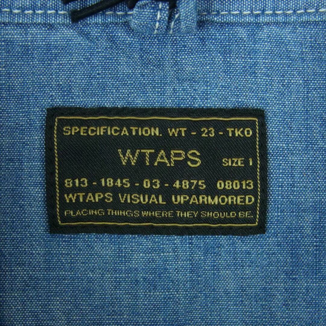 W)taps(ダブルタップス)のWTAPS ダブルタップス 172WVDT-SHM04 SEAGULL SHIRT CHAMBRAY シャンブレー ワーク 長袖 シャツ インディゴブルー系 1【美品】【中古】 メンズのトップス(シャツ)の商品写真